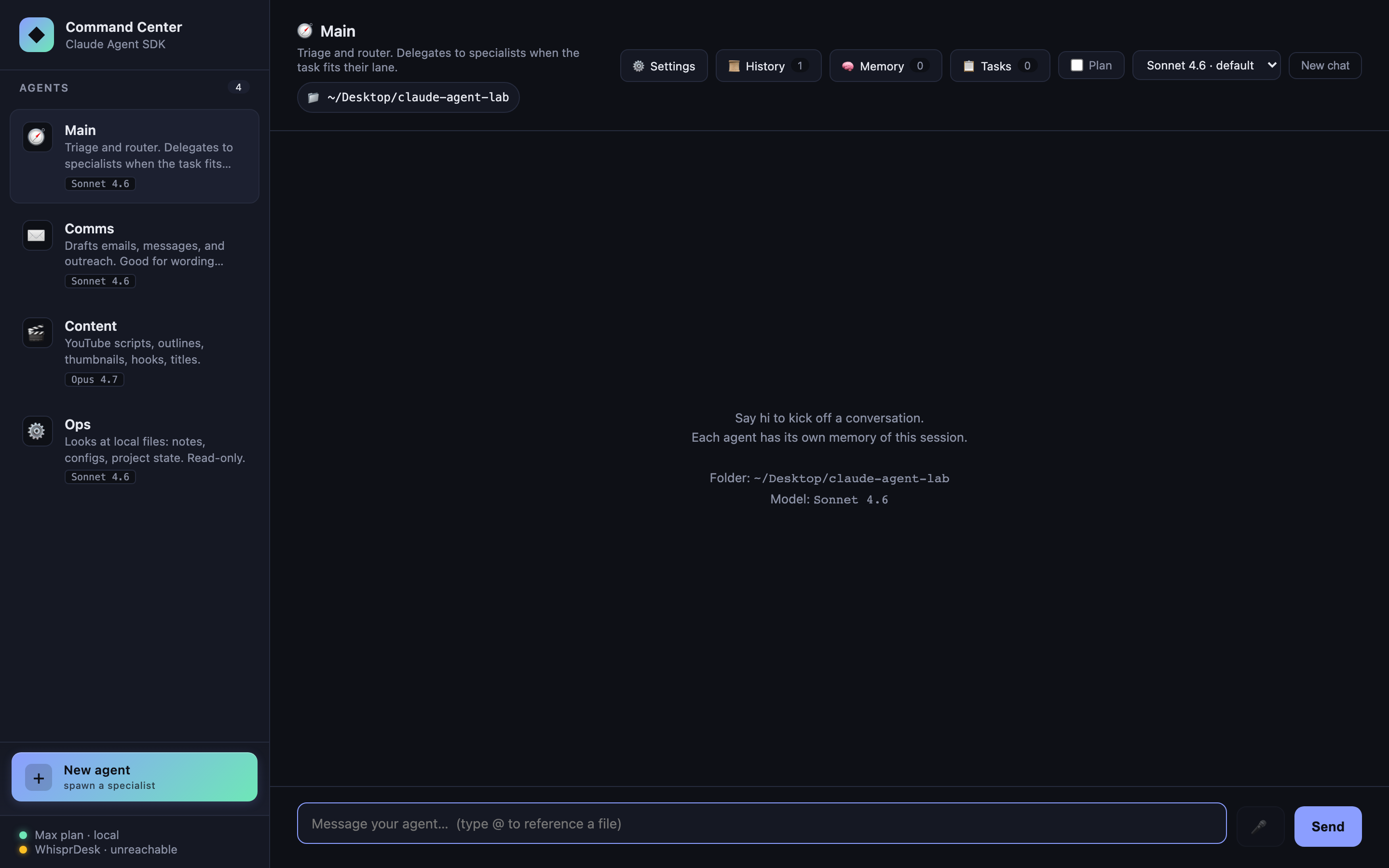 Command Center — overview